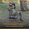 ARROWHEAD OUTDOOR 360 Degree Swivel Hunting Chair Stool Seat, Perfect for Blinds, No Sink Feet, Supports up to 450lbs, Carrying Case, Steel Frame, Fishing, High-Grade 600D Canvas view 4