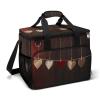 Cooler Bag Large Lunch Bag with Double Zipper Heart Shape on Rope Insulated Grocery Bag Reusable Lunch Box for Camping Beach view 1