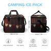 Cooler Bag Large Lunch Bag with Double Zipper Heart Shape on Rope Insulated Grocery Bag Reusable Lunch Box for Camping Beach view 2