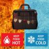 Cooler Bag Large Lunch Bag with Double Zipper Heart Shape on Rope Insulated Grocery Bag Reusable Lunch Box for Camping Beach view 3