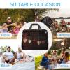 Cooler Bag Large Lunch Bag with Double Zipper Heart Shape on Rope Insulated Grocery Bag Reusable Lunch Box for Camping Beach view 4