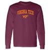 UGP Campus Apparel AL03 - Virginia Tech Hokies Arch Logo Long Sleeve T Shirt - X-Large - Maroon view 1