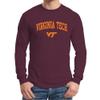 UGP Campus Apparel AL03 - Virginia Tech Hokies Arch Logo Long Sleeve T Shirt - X-Large - Maroon view 2