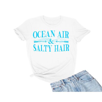XX-Large White Mens Ocean Air & Salty Hair Vacation Beach Vacay Mode T-Shirt
