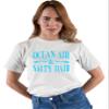 XX-Large White Mens Ocean Air & Salty Hair Vacation Beach Vacay Mode T-Shirt view 3