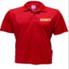 Security Polo in Red with Yellow/Reflective Design, Performance Polo w/Moisture Wicking Technology view 1