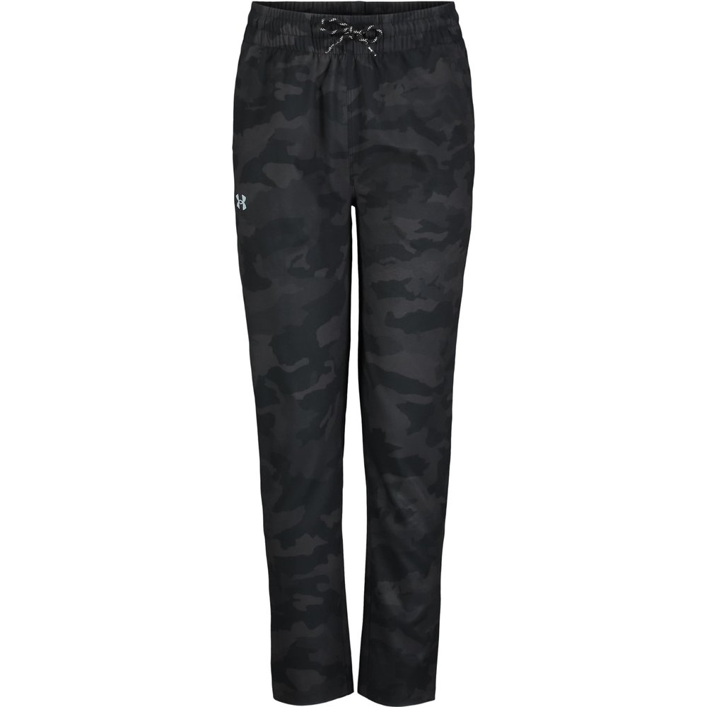 Under Armour Girls' Pull-on Tech Pants, Outdoor Collection, Black Printed, Small