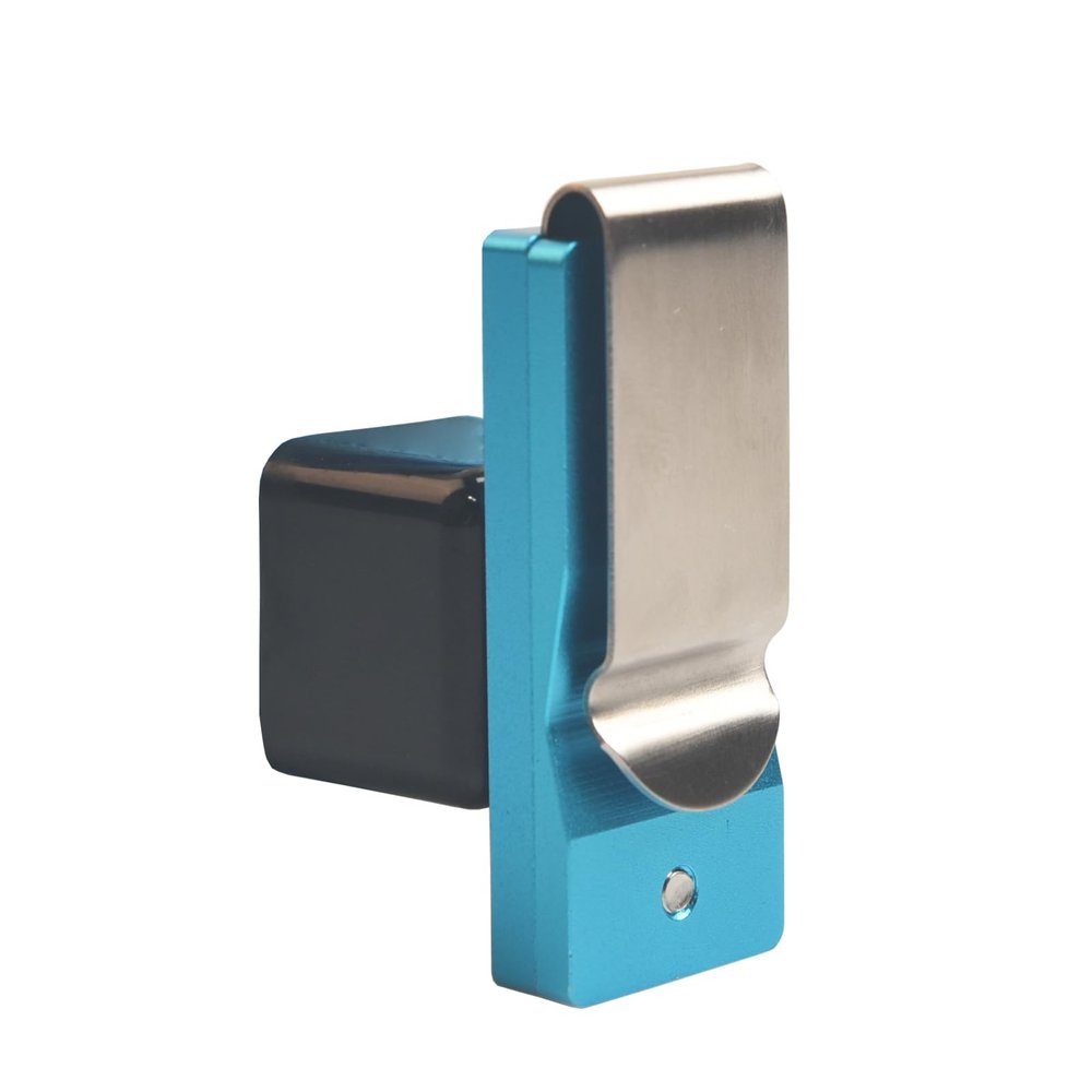 LAKE OF FIRE Chalk Holder Pool Billiards, Pool Cue Chalk Holder with Magnetic Belt Clip Snooker Billiard Accessories Square(Blue)