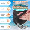 3/8 Inch 150 FT Anchor Rope, Solid Braid MFP Boat Line With 316 Stainless Steel Thimble and Snap Hook - Black view 3