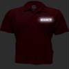 Security Polo in Red with White/Reflective Design, Performance Polo w/Moisture Wicking Technology view 3