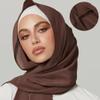 Cntqiang Chiffon Scarves Shawl with Elastic Stretch for Women Muslim Instant Wrap Hijab Headscarf view 2