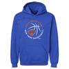 500 LEVEL Jalen Brunson New York Knicks Men's Hoodie Sweatshirt - Jalen Brunson New York Knicks Player Ball WHT (Royal Blue, XX-Large) view 1