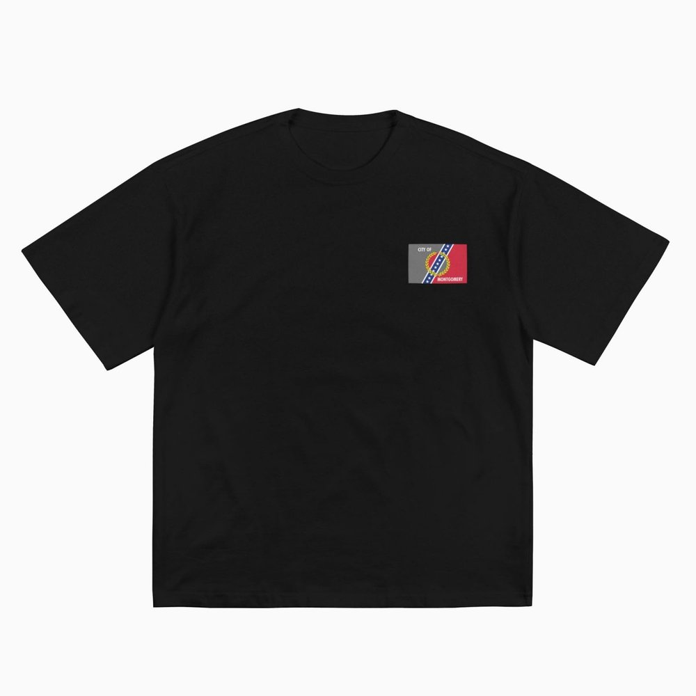 BASTU Flag of Montgomery, Alabama Cotton T-Shirt for Men Women Short Sleeve Tee Shirts