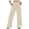 Jeans for Women High Waisted Wide Leg Pants Baggy Stretchy Fashion Teen Girls Y2k Streetwear Jogger Pants with Pockets, Small, A02_Khaki view 1