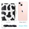 CONISY Cute Wallets for Women, Leather Bifold Small Wallet with Zipper Coin Purse, RFID Blocking Wallet for Girls and Ladies (Cow Black) view 4