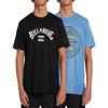 Billabong Big and Tall T-Shirts for Men  2 Pack Cotton Mens Beach Summer Tees Black/Sky Blue, 5X view 1