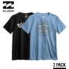Billabong Big and Tall T-Shirts for Men  2 Pack Cotton Mens Beach Summer Tees Black/Sky Blue, 5X view 2