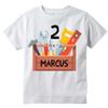 Tool Box Handy Man T-Shirt, Birthday Personalized white tee (4T) view 1