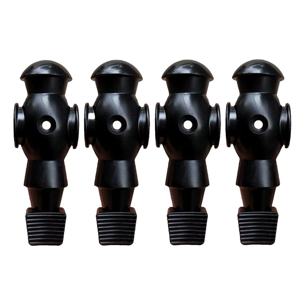 Aosekaa 4 Pieces Foosball Men, Foosball Players Replacement Part 5/8" Statue Foosball Guys Table Soccer Player for Football Table, Black