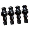 Aosekaa 4 Pieces Foosball Men, Foosball Players Replacement Part 5/8" Statue Foosball Guys Table Soccer Player for Football Table, Black view 2