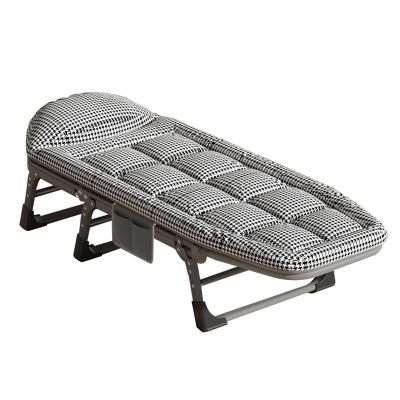 YySXIQ Folding Camping Cot, 4-Position Folding Chaise Lounge Chairs Outdoor, Camp Bed for Outdoor, Home, Office, Supports 330 Lbs, for Office/Home Nap/Outdoor Travel (Color : Plaid, Size : 195x63cm)