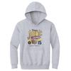500 LEVEL Nikola Jokic Denver Nuggets Youth Hoodie Sweatshirt - Nikola Jokic Denver Nuggets Grunge WHT (Gray, Small) view 1