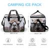 Cooler Bag Large Lunch Bag with Double Zipper Funny Alpaca Llama Insulated Grocery Bag Reusable Lunch Box for Camping Beach view 2