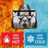 Cooler Bag Large Lunch Bag with Double Zipper Funny Alpaca Llama Insulated Grocery Bag Reusable Lunch Box for Camping Beach view 3