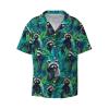 ReLuB Funky Hawaiian Shirt for Men, Raccoon Plant Tropical Graphics Button Down Beach Shirts Design Pattern Vacation Shirts (2XL), XX-Large view 1
