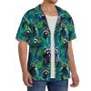 ReLuB Funky Hawaiian Shirt for Men, Raccoon Plant Tropical Graphics Button Down Beach Shirts Design Pattern Vacation Shirts (2XL), XX-Large view 3