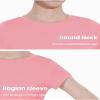 Auranso Girls Crop Tops Summer Short Sleeve Round Neck T Shirts Basic Tee for Kids Pink 13-14 Years view 4
