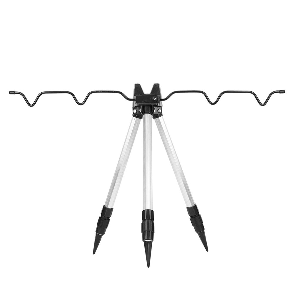 Locadence Fishing Rod Tripod Bracket, Aluminum Alloy Mini Shrinkage Fishing Rod Tripod Stand Ultrashort Folding Sea Pole Bracket Equipment Accessory
