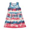 Aflyko Sleeveless Dress for Girl Batik Tie Dye Red Blue White Casual Dress Loose Fit Sundress Summer Infant Tank Playwear Dance Dress Cute Kiddo Outfit 4T view 1