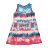 Aflyko Sleeveless Dress for Girl Batik Tie Dye Red Blue White Casual Dress Loose Fit Sundress Summer Infant Tank Playwear Dance Dress Cute Kiddo Outfit 4T view 3