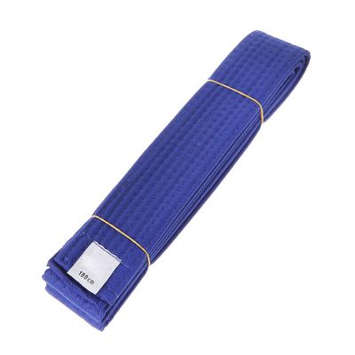 YS0911 Professional Taekwondo Belt Karate Judo Double Wrap Martial Arts Stripe Sports B Sweat Waist Band for Women, Blue-180cm