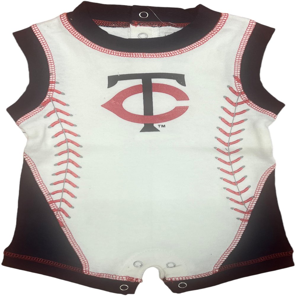 VF Minnesota Twins Infant Toddler Boy's Romper Creeper - Soft 100% Cotton - Cute Team Spirit Outfit- 3 Designs (0-3 Months), Blue