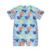 Hnyenmcko Infant Baby Boy Girls Rash Guard Swimsuit Short Sleeve Zipper Bathing Suit Toddler One Piece Swimwear Sunsuit (Sh-Blue, 2-3 Years) view 1