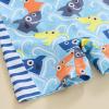 Hnyenmcko Infant Baby Boy Girls Rash Guard Swimsuit Short Sleeve Zipper Bathing Suit Toddler One Piece Swimwear Sunsuit (Sh-Blue, 2-3 Years) view 4