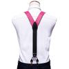 Barry.Wang Suspenders and Bow Tie Set for Men Solid Paisley Bowtie Y Shape Brace Handkerchief Cufflinks 6 Strong Clips view 4