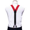 Barry.Wang Suspenders and Bow Tie Set for Men Solid Paisley Bowtie Y Shape Brace Handkerchief Cufflinks 6 Strong Clips view 4