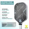 T700 Raw Carbon Fiber Pickleball Paddle, 16mm Pp Core, Phenomenal Grit for top Spin, Thermoformed w/Foam Infused Walls, Elongated Design w/Power & Control, Extra Large Sweet Spot & Premium Grip view 2