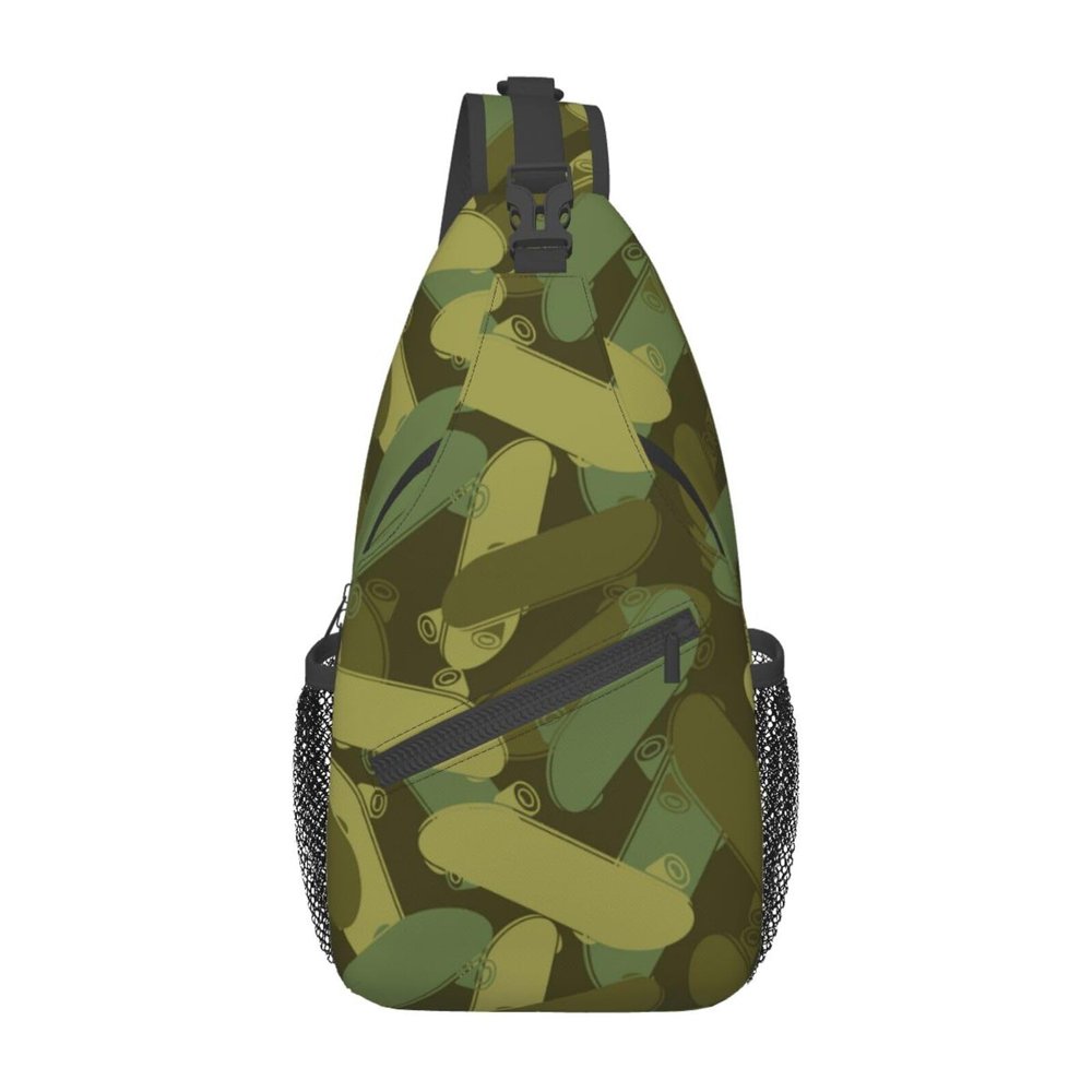 TKDYVAI Skateboarding Crossbody Bag Sport Shoulder Bag Backpack Skateboard Sport Sling Bag Chest Casual Daypack Bag
