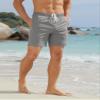 Comdecevis Mens Athletic Shorts Lightweight Relaxed Fit Hiking Shorts Casual Cotton Cargo Short Pants Men Light Gray Medium view 3