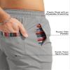 Comdecevis Mens Athletic Shorts Lightweight Relaxed Fit Hiking Shorts Casual Cotton Cargo Short Pants Men Light Gray Medium view 4