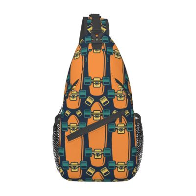 TKDYVAI Skateboarding Crossbody Bag Sport Shoulder Bag Backpack Skateboard Sport Sling Bag Chest Casual Daypack Bag