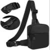 JIPIMON Mini Sling Bag for Men, Waterproof Small Crossbody Bag Lightweight Everyday Carry Chest Bag for Travel Walk Sport (Black) view 1