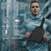 JIPIMON Mini Sling Bag for Men, Waterproof Small Crossbody Bag Lightweight Everyday Carry Chest Bag for Travel Walk Sport (Black) view 3