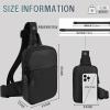 JIPIMON Mini Sling Bag for Men, Waterproof Small Crossbody Bag Lightweight Everyday Carry Chest Bag for Travel Walk Sport (Black) view 4