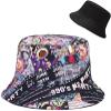 80s 90s Party Bucket Hat Beach Sun Hat Fishing Hat for Women Men, Outdoor Travel Reversible Double Side Wear Fisherman Hat view 1