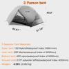 3F UL Gear Waterproof 1/2Person Camping Tent, Windproof Outdoor 3/4Seasons Tent, Portable Camping & Hiking Tent Shelter for Backpacking (Orange - 15D Nylon, 2 Person - 3 Seasons) view 2
